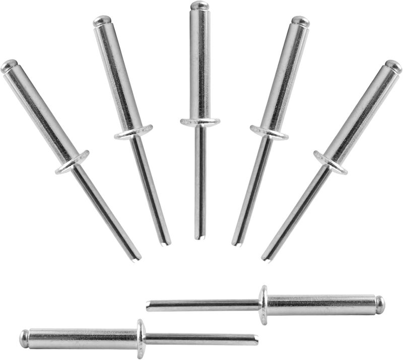 ALLCLEAN 110 Pcs 3/16" x 1" Aluminum Blind Rivets,4.8 x 25mm Pop Rivets,Aluminum Grip and Steel Mandrel - Image 1